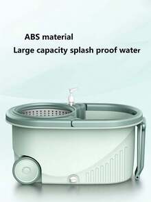 Mop Bucket With 360 ° Rotating Mop System - Includes Ultra-Fine Fiber Mop Heads, Adjustable Handle, Plastic Structure, Perfect For Bathroom, Kitchen, And Store Floor Cleaning, Mop Bucket | Ergonomic Handle | Plastic, Bathroom Mop Bucket - Multicolor - View 9
