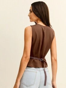 Daynim Women Tops - Brown - View 2