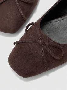 CUCCOO BIZCHIC 女士经典黑色高跟带平底鞋，时尚 - 巧克力棕 - 查看 7