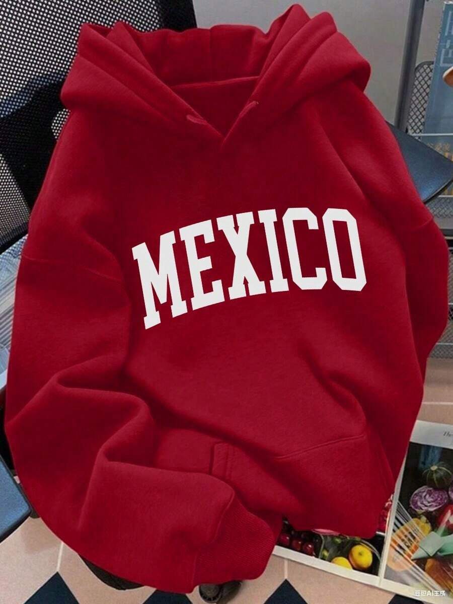 YOKASA Sudadera deportiva informal de punto para otoño e invierno para mujer.Sudadera con estampado de cerezas y forma de mariposa.Sudadera con capucha informal de otoño e invierno para mujer. - Rojo-YH1498 - Ver 1