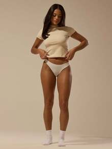 MUSERA ESSENTIALS Tricou elastic cu mânecă scurtă, set simplu, model aeroport, casual, toamnă, înapoi la școală, iarnă, Crăciun, elegant