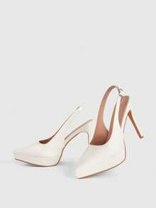 CUCCOO LuxiPop Women Stylish Elegant Commuter Simple Pointed Pumps - White - View 6