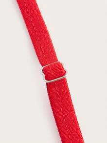 SHEIN Plus Size Classic Sexy Red Mesh Babydoll Lingerie With Contrast Lace Detail - Red - View 3