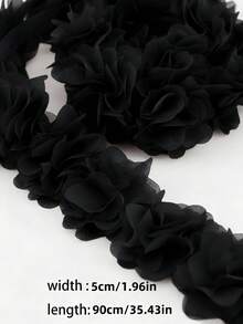 1PC Floral DIY Webbing For Crafts Flower Decorations Handmade Projects Home Decor Wedding Party Wall Decoration Creative Art Supplies - Black - View 3