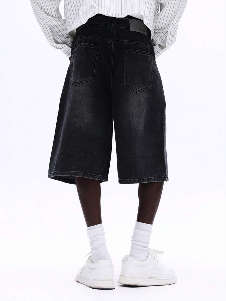 Pantaloni larghi in denim con lavaggio vintage