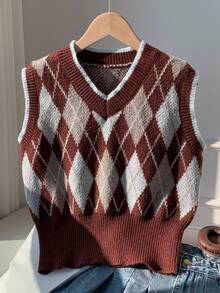 Comfortcana Gilet sans manches femme à motif blocs de couleurs minimaliste pour tous les jours