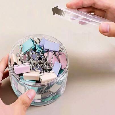 40 Pcs Small Binder Clips, Assorted Colors Mini Paper Clips For Office School Document Organization