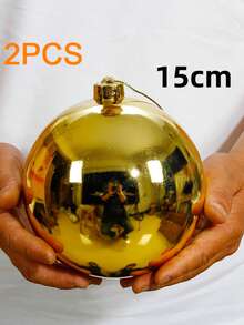 15厘米圣诞球，圣诞装饰品，圣诞饰品，大号红色圣诞球，圣诞树装饰球，圣诞树挂饰，家居派对圣诞树装饰，新年礼物 - 彩色 - 查看 13