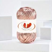 1pc Metal Texture Cloth Line Personalized Wool DIY Woven Bag Wallet Luminous Bright Leather Material - Multicolor - View 5