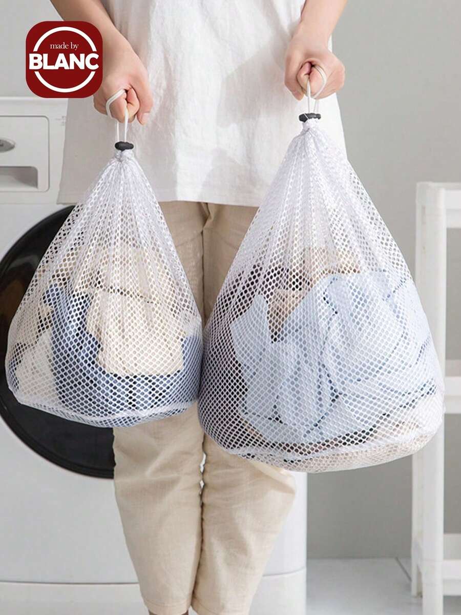 1pc Laundry Wash Bag With Drawstring And Honeycomb Mesh For Delicates, Thick Fine Mesh Washing Machine Bag, Hanging Mesh Laundry Hamper, Multi-Functional Clothes Storage Mesh Bag, Wall-Mounted Changing Clothes Bag, Large Dirty Clothes Storage Laundry Bag For Bathroom, Apartment, RV, College Dorm, Laundry Organization For Bathroom Bedroom Travel Essentials Travel Accessories Vacation Summer Holiday Back To School