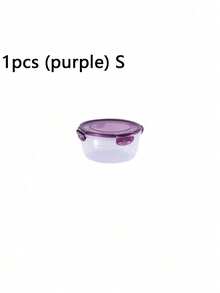 SHEIN Purple And Green Transparent Airtight Food Storage Containers, Round Fresh-Keeping Containers With Lids, Best Food Containers To Keep Food Fresh, Plastic Mixing Bowls, Stackable Leakproof Reusable Kitchen Storage Containers, Microwave, Freezer And Dishwasher Friendly, Suitable For Storing Parsley, Fruits, Bread, Eggs And More.