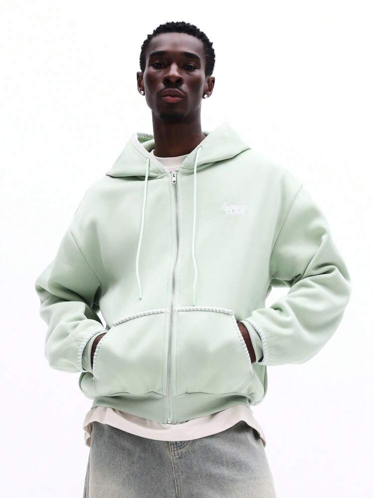 Sweat à capuche zippé avec poches avant