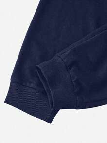 Cotton 2pcs/Set Men's Letter Printed Hoodie And Sweatpants Set - Grey - View 4