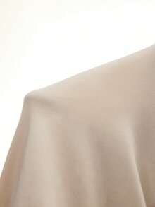 Hourglow Plus Size Women's Solid Color Round Neck Long Sleeve Mesh Fashion Dress/Autumn /Winter - Apricot - View 8
