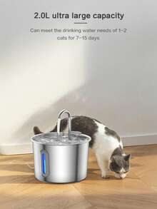 Teckwe Bình đựng nước cho thú cưng TY09 bằng thép không gỉ, cắm điện, có hệ thống tuần hoàn tự động, bông lọc nhiều lớp đảm bảo nước sạch cho thú cưng yêu quý của bạn. Chất liệu thép không gỉ 304 không dễ bám bẩn, nguồn điện USB. - Nhiều màu - USB (không có bộ chuyển đổi) - Xem 5