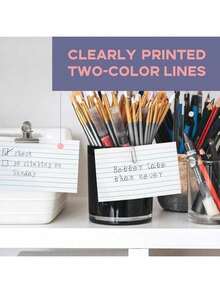 Index Card 3x5 Horizontal Grid 50 Packs White Lined Note Cards 3x5 Flashcards For Learning, Note Taking, And To-Do Lists - White - View 5