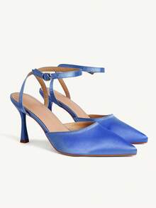 CUCCOO CHICEST 女士时尚优雅派对尖头高跟鞋 - 水藍色 - 查看 2