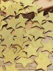 100PCS,Paper Star Confetti, Wedding Sprinkles Supplies, Gold Confetti Party Table Decoration, Glitter Confetti, Teen Stuff, Cheap Stuff, Weird Stuff, Mini Stuff, Cute Aesthetic Stuff, Cool Gadgets, Unusual Items, Perfect For Wedding Party Decoration, Birthday Party, Mother's Day Party Decoration - Multicolor - View 5