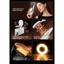 手机磁吸补光灯，直播拍摄手持美颜灯，便携式户外自拍口袋灯 - 彩色 - 查看 13