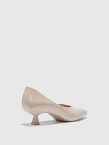 CUCCOO BIZCHIC Women's Pointed Toe Low Heel Classic Simple Basic Commute Work Party Pumps - Deep Apricot - View 8