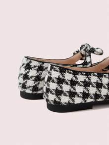 CUCCOO DOLLMOD 女士格子休闲百搭平底鞋 - 黑與白 - 查看 9