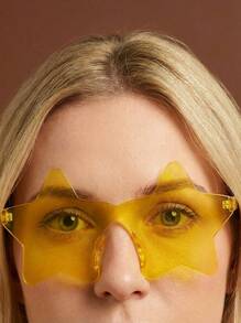 Joivida 1-10 件 - 无框五角星形无框眼镜，透明糖果色眼镜派对眼镜，适合派对礼物，非常适合泳池和沙滩派对、夏季派对、生日派对、嘉年华、趣味活动或派对礼物，（更多颜色随机） - 彩色 - 查看 7