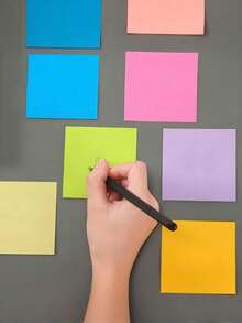 1/4/6/12pcs Sticky Notes 3*3in Color Notepad Student Notepad Office Message Pad Self-Adhesive Note Paper Suitable For Office Home School Use,School Supplies,Back To School - Multicolor - View 5