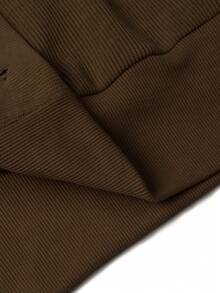 Manfinity Bizformal 男士纯色简约休闲长袖外套 - 棕色 - 查看 3