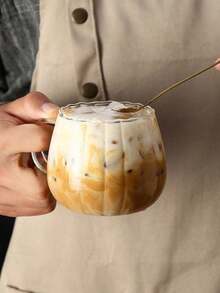 1个玻璃南瓜杯，咖啡杯，透明玻璃杯，早餐杯，奶昔杯，果汁杯，牛奶杯，透明饮用杯，拿铁杯，浓缩咖啡杯，卡布奇诺杯，拿铁麦片酸奶饮料杯，时尚牛奶杯，多用途杯，透明汤杯，饮料杯，可爱南瓜万圣节咖啡杯，家用办公 - 無色 - 查看 2