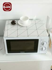 Geometric Pattern Print Microwave Oven Cover,Bag,Organizer,Storage