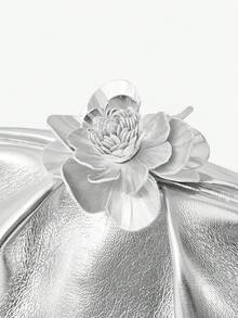 SHECARRY 女士手提包，时尚优雅，适合派对 - 亮銀色 - 查看 5
