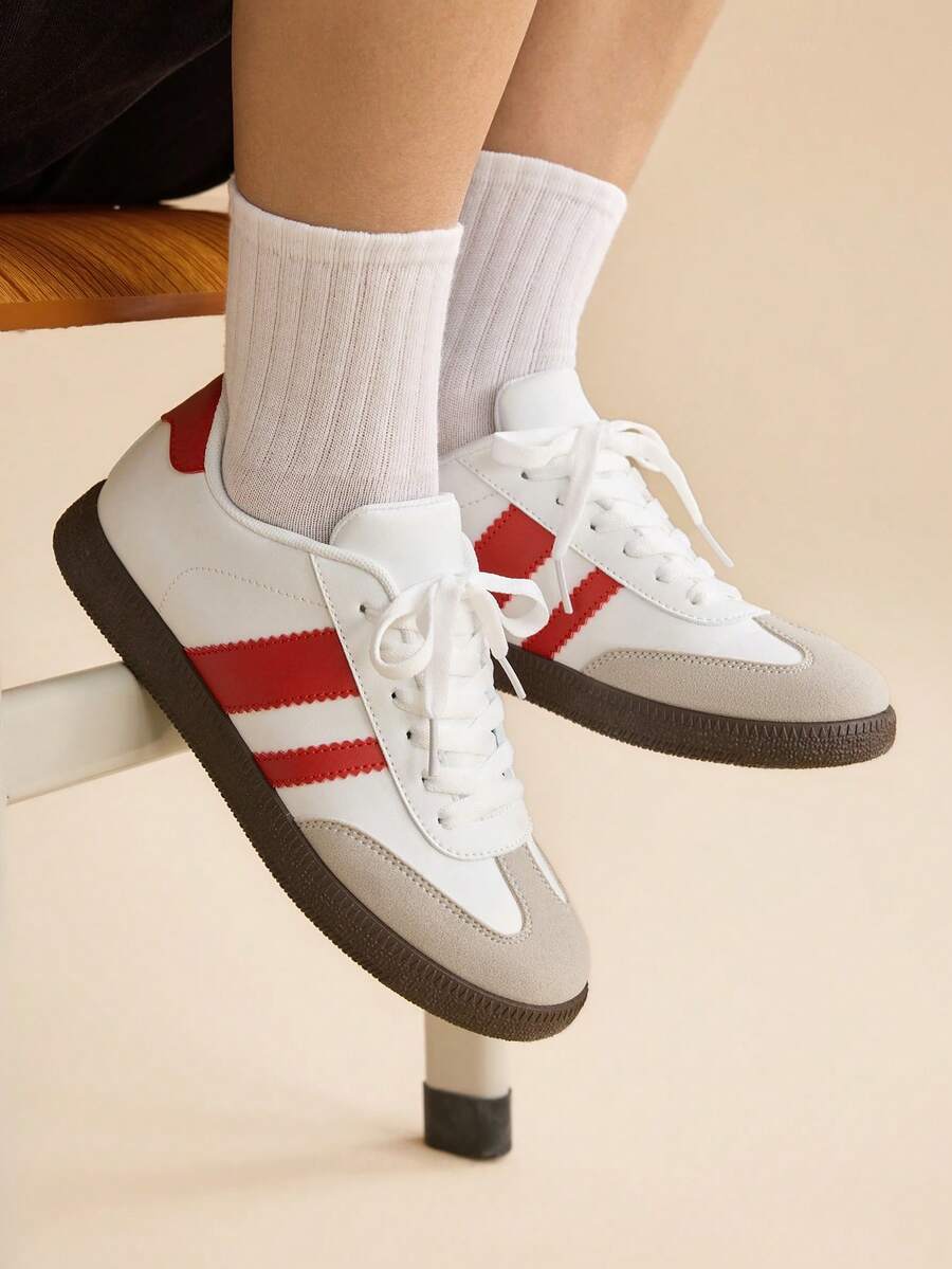 CUCCOO EASI Women's Casual Sneakers For Christmas - Red - View 1