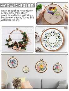 Bộ 3 khung thêu chữ thập tròn thủ công màu nâu kiểu cung điện cổ điển, vân gỗ giả, có móc treo, 7 kích cỡ khác nhau, làm từ chất liệu ABS & PVC chất lượng cao, có thể dùng làm phụ kiện điện thoại, móc khóa, trang trí túi xách, quần áo, trang trí nhà cửa, trang trí xe hơi. - màu nâu - Xem 7