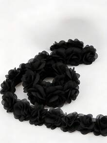 1PC Floral DIY Webbing For Crafts Flower Decorations Handmade Projects Home Decor Wedding Party Wall Decoration Creative Art Supplies - Black - View 2