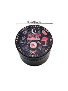 1PC 2 Inch Magic Moon Mushroom Design Zinc Alloy Manual Grinder Multi Purpose Tool Metal Construction Vintage Lab Style Unique Gadget