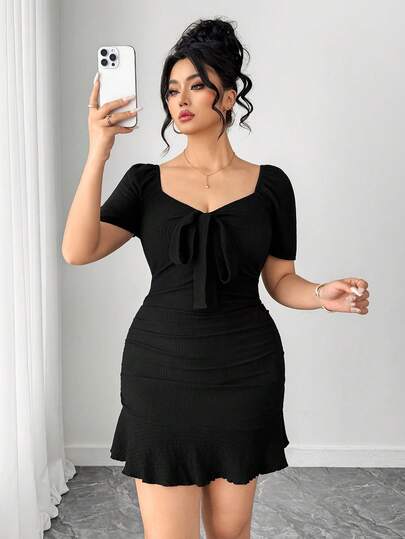 Elenzga Vestido casual de moda adecuado para citas románticas, primavera/verano, ir al trabajo y uso diario, talla grande para mujeres