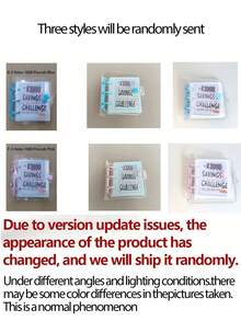 1pc Mini Save Money Challenge 25-Page Mini Pocket Portable Save Money Challenge Binder - Multicolor - View 14