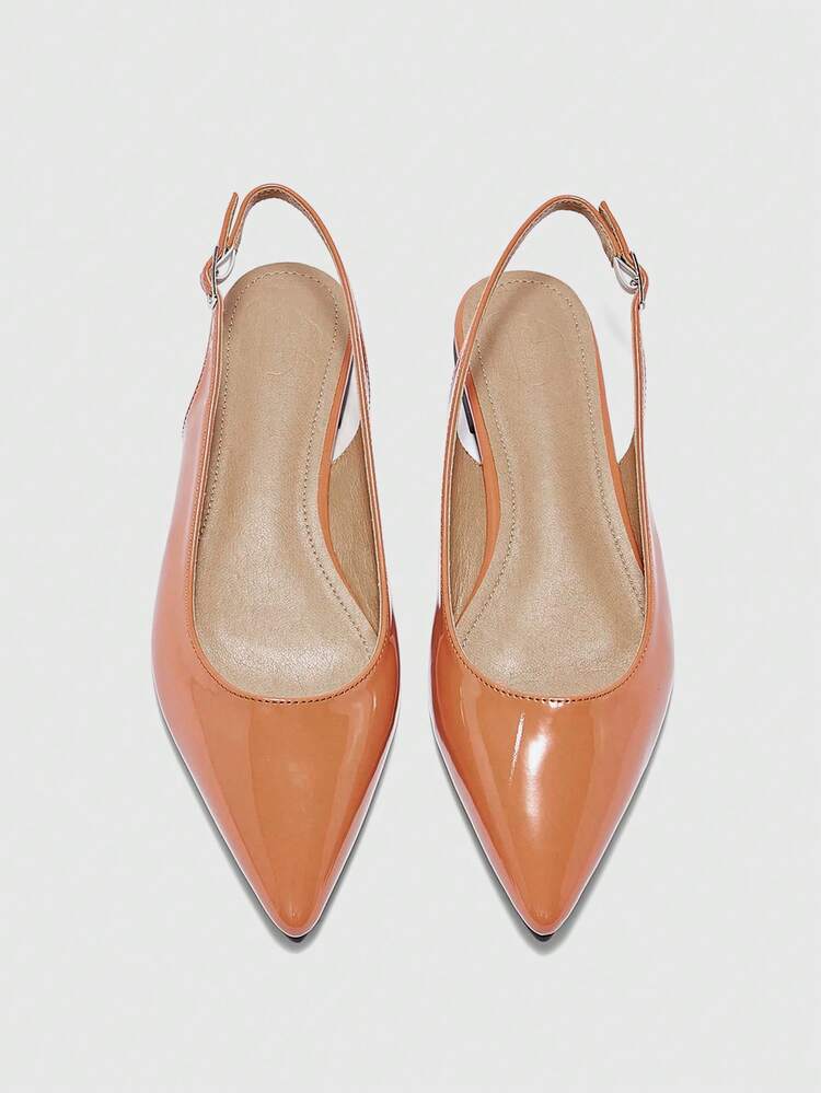 CUCCOO BIZCHIC Commuting Casual Minimalist Solid Color Pointed Toe Women Flats