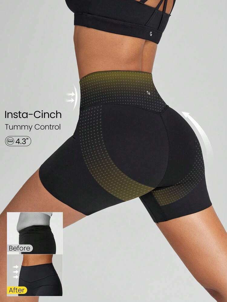 4.3''  FeatherFit™-Sculpt High-Waist Tummy Control Biker Shorts Gym