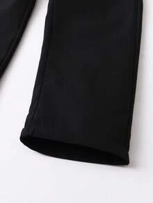 2pcs Young Boy Striped Long Sleeve Shirt And Bib Overalls Gentleman Outfit Set - Red - View 8