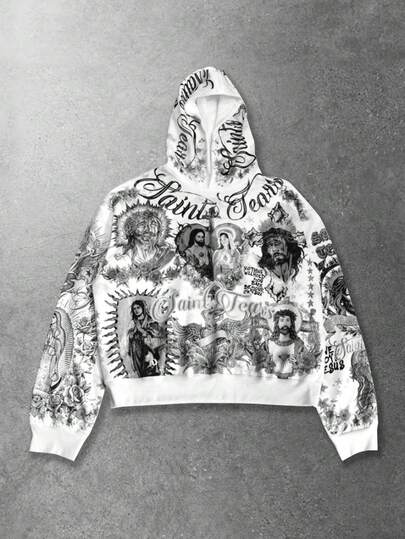 Street Life Men's Street Graphic Print Hoodie Sweatshirt, Autumn/Winter