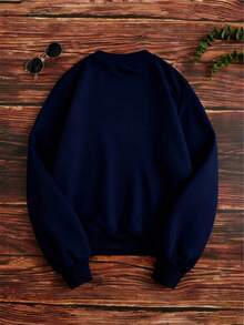 Sudadera con capucha de manga larga con cordón y estampado de letras y dibujos animados para mujer, para otoño/invierno, tops de manga larga,sudadera de moda con impresión de letras "Ciudad Imperio de Nueva York", blusa para mujer,abrigo casual para mujer - Azul marino YA1 - Ver 2