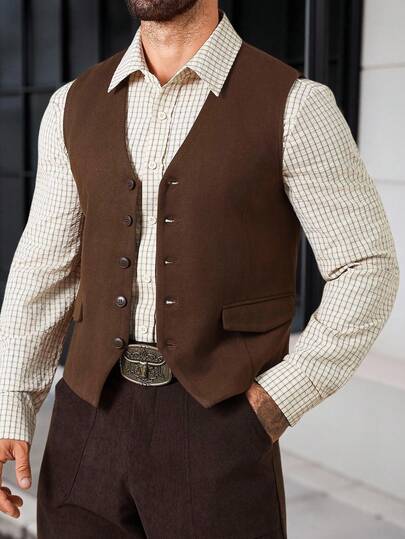 Manfinity Nomadique Chaleco de traje versátil para negocios y viajes de hombre de unicolor