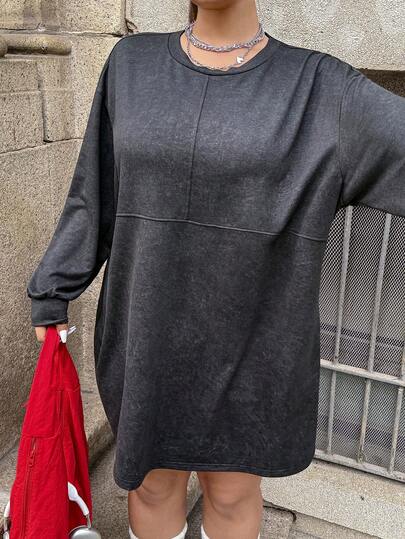 Muchica 大码女式休闲圆领短裙