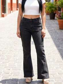 Mujer sandalias plataforma hebilla punta abierta casual verano comodidad diario sandalias - Negro - Ver 1