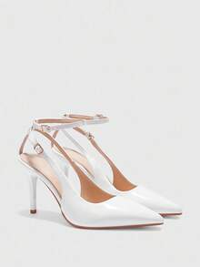 CUCCOO BIZCHIC Women's Elegant Pointed Toe Pumps With Buckle, Suitable For Commuting Valentine's Day