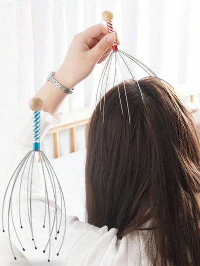 Octopus Head Massager, Handheld Head Massage Tool, Relaxes And Refreshes The Head, A Special Head-Scratching And Massaging Tool With Claws To Unblock And Massage The Head, Easy To Clean And Portable, Relaxes The Mind And Body, And Makes A Great Gift (Color And Style Random).