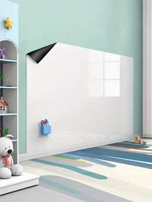 1 Roll Self Adhesive Whiteboard Green Board Chalk Wall Sticker With Wiper, Office Home Decor Canvas Message Board - Multicolor - View 2