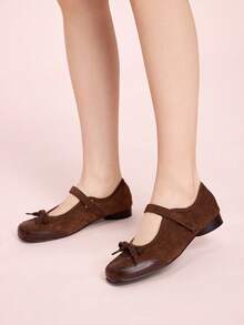 CUCCOO DOLLMOD 女士复古玛丽珍平底鞋 - 棕色 - 查看 5