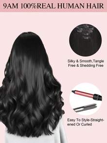 夹式接发真人发雷米接发女士夹式接发，天然人发夹式接发 - S1 - 查看 8